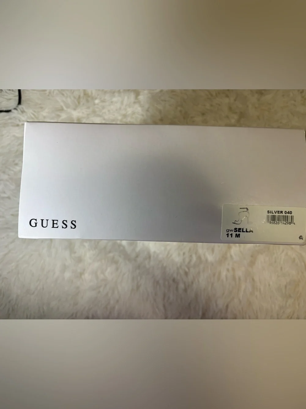 NWT Guess Silver Strappy Sella High Heel Sandals - Women Shoes